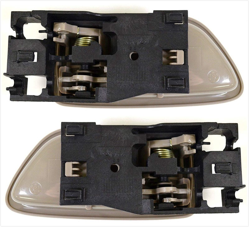 Eynpire 8076 Interior Front/Rear Left Driver Side & Right Passenger Side Pair Set Door Handle Beige for 2001-2007 Toyota Sequoia; 2004-2006 Toyota Tundra - Crew Cab ONLY - Image 2